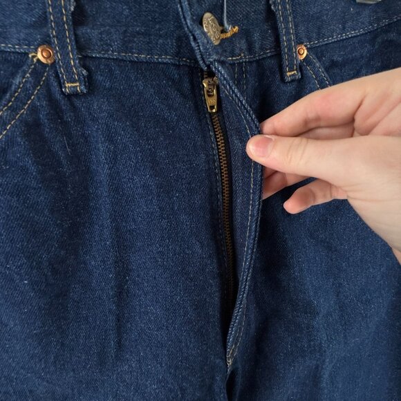 VTG NOS Lee Denim Jeans Dark Wash Ms. Petite 12 Rider USA All Cotton ACTL 27X29 - Picture 11 of 16